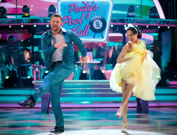 Adam Peaty and Katya Jones dancing their final routine together