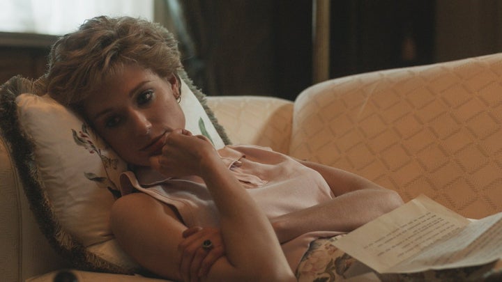 Elizabeth Debicki in character as Princess Diana