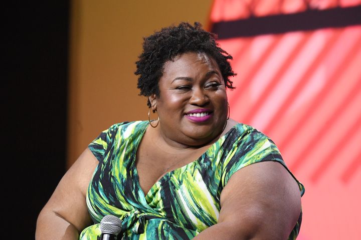 Brittney Cooper speaks on stage during the 2018 Essence Festival.