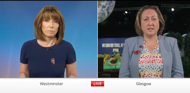Kay Burley and international trade secretary Anne-Marie