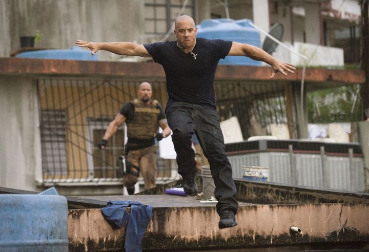 Vin Diesel and The Rock in the fifth Fast & Furious film