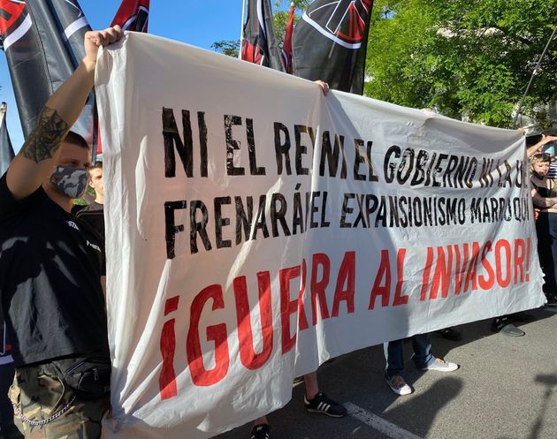 Manifestación de Bastión Frontal frente a la Embajada de Marruecos en