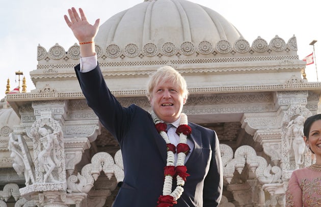 Prime Minister Boris Johnson attends Diwali celebrations in Neasden over the