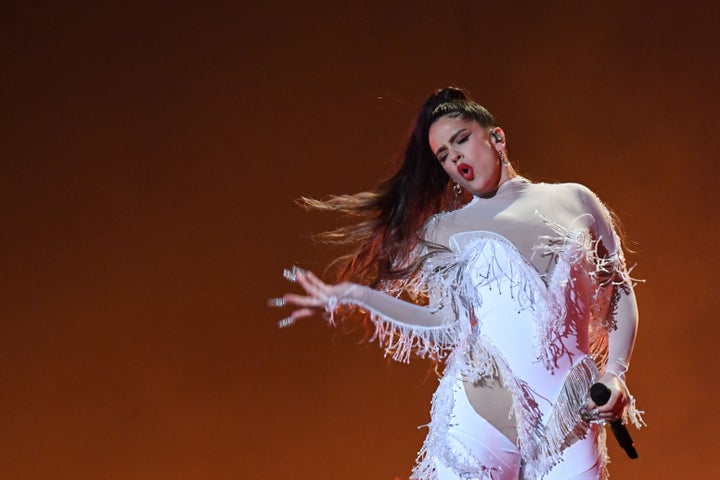 Rosalia durante la gala de los Grammy en enero de 2021.