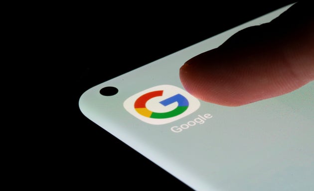 Google app is seen on a smartphone in this illustration taken, July 13, 2021. REUTERS/Dado Ruvic/Illustration
