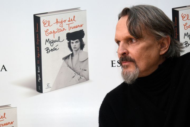 MADRID, SPAIN - NOVEMBER 10: Miguel Bose poses during the presentation of his book 'El hijo del Capitan Trueno', on 10 November 2021, in Madrid, Spain. (Photo By Jose Oliva/Europa Press via Getty Images)