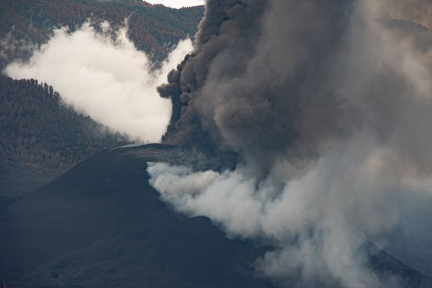El volcán de Cumbre Vieja, en La
