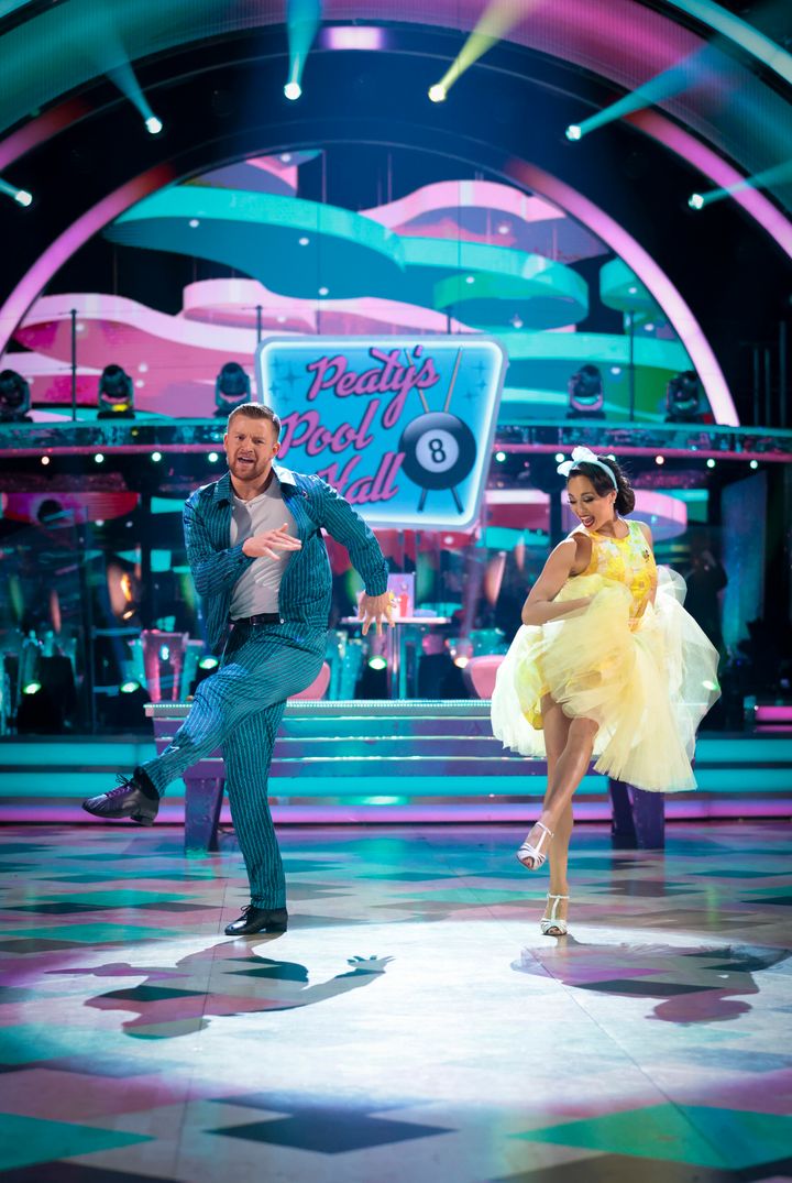 Adam Peaty and Katya Jones performing their final routine of the series
