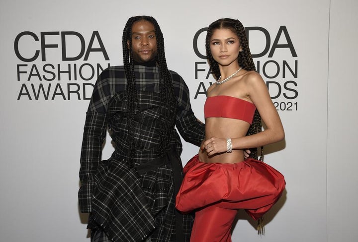 Law Roach, left, and Zendaya attend the CFDA Fashion Awards at The Pool and The Grill on Nov. 10 in New York.