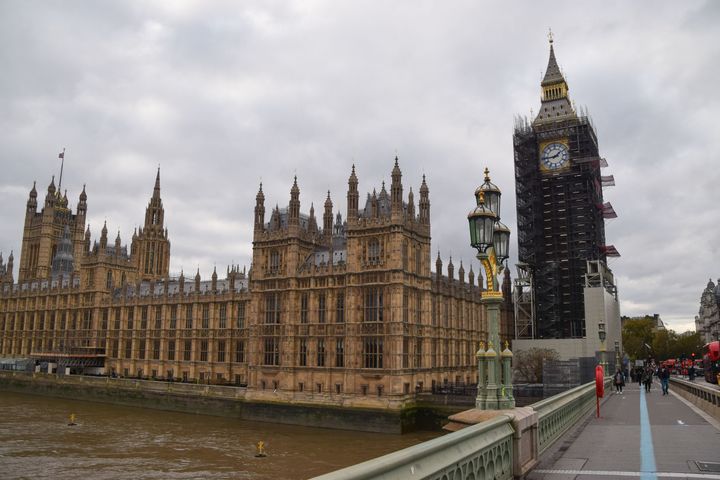 The Houses of Parliament, Big Ben and Westminster Bridge.
