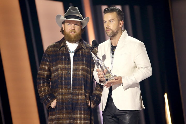 The Brothers Osborne's John and T.J. Osborne at the 2021 CMA Awards.