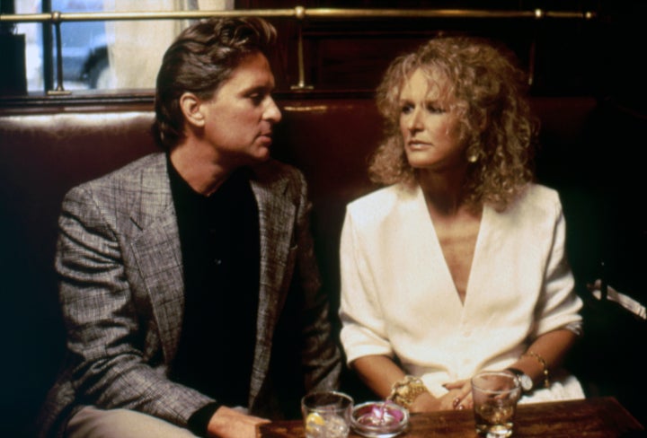 Michael Douglas (left) and Glenn Close in the 1987s "Deadly attraction."