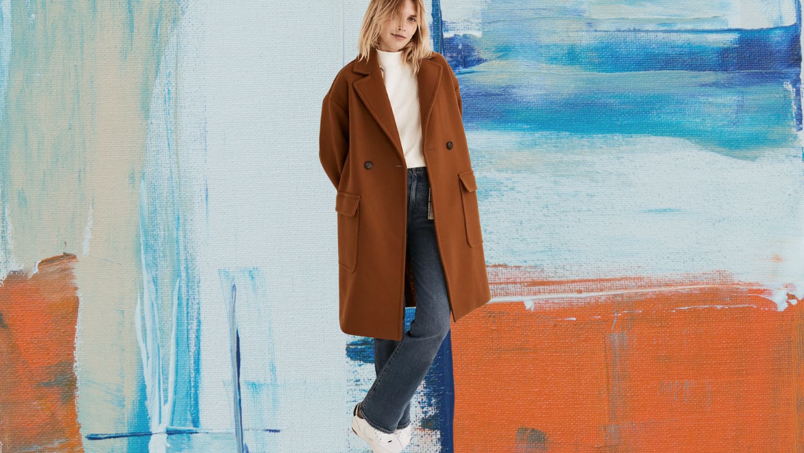 womens wool look coat