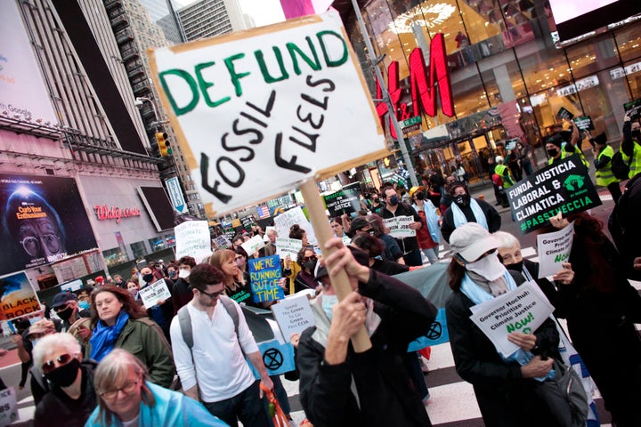 The Climate Justice March in New York City on Nov. 13.