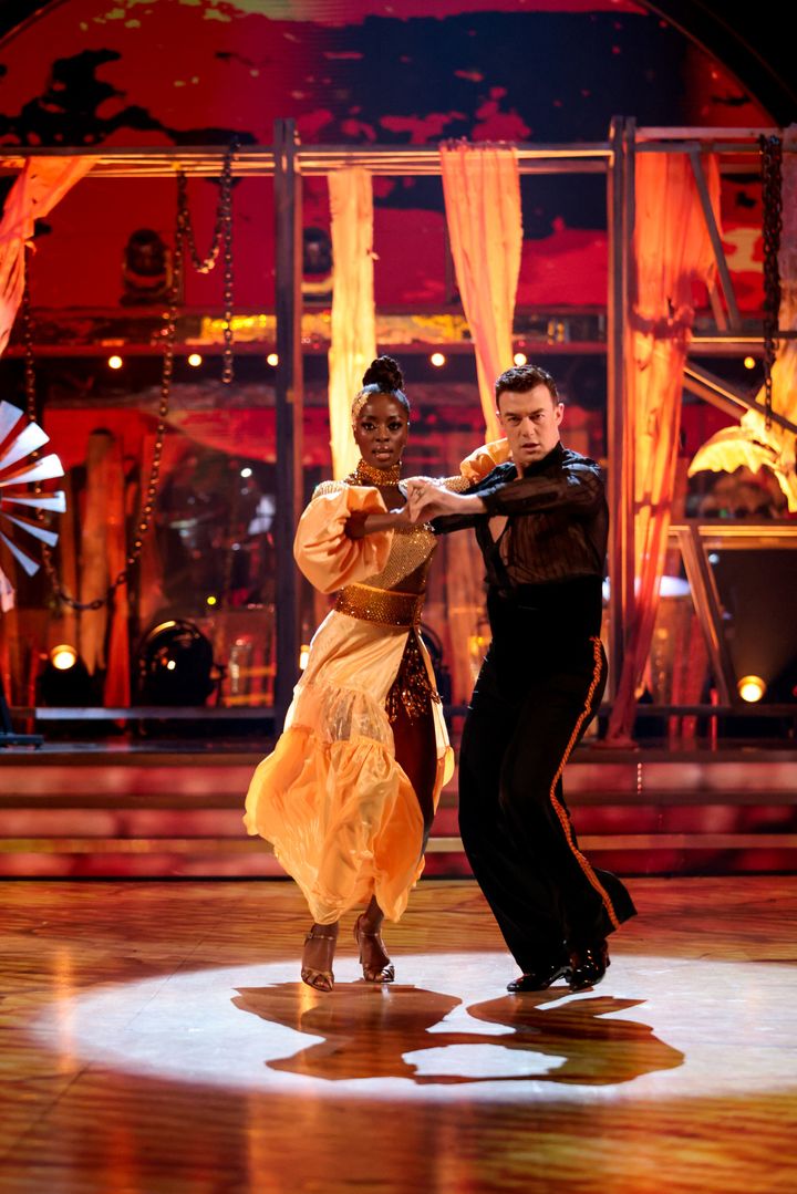  AJ Odudu and Kai Widdrington on Saturday's Strictly Come Dancing