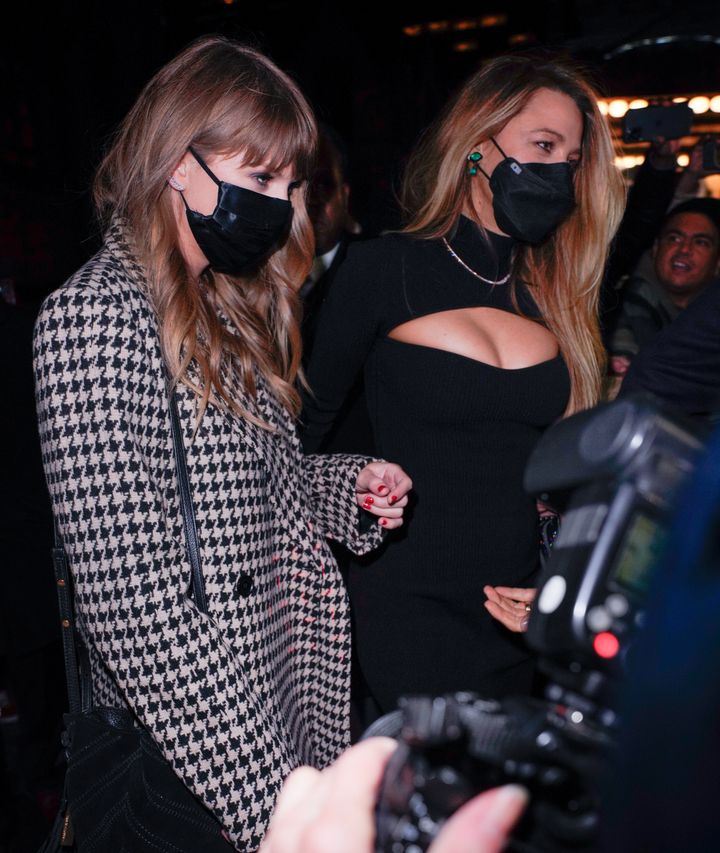 Taylor Swift and Blake Lively arrive at the "SNL" after-party in the early hours of Sunday morning. 