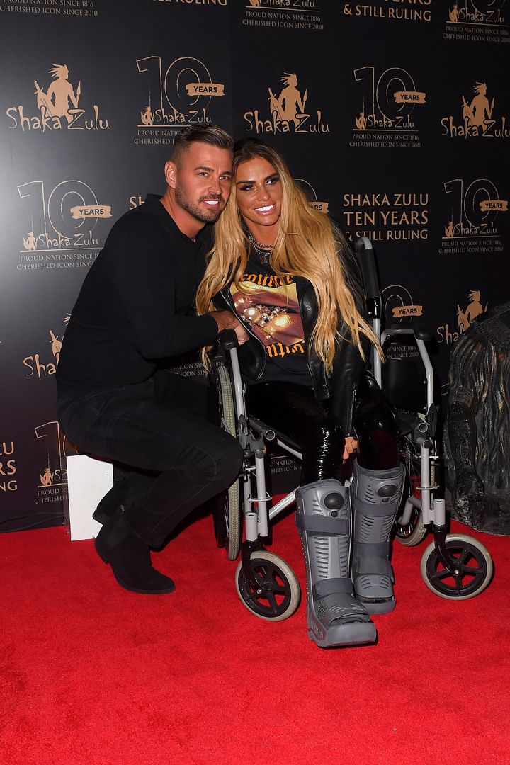Carl Woods and Katie Price pictured at an event last year
