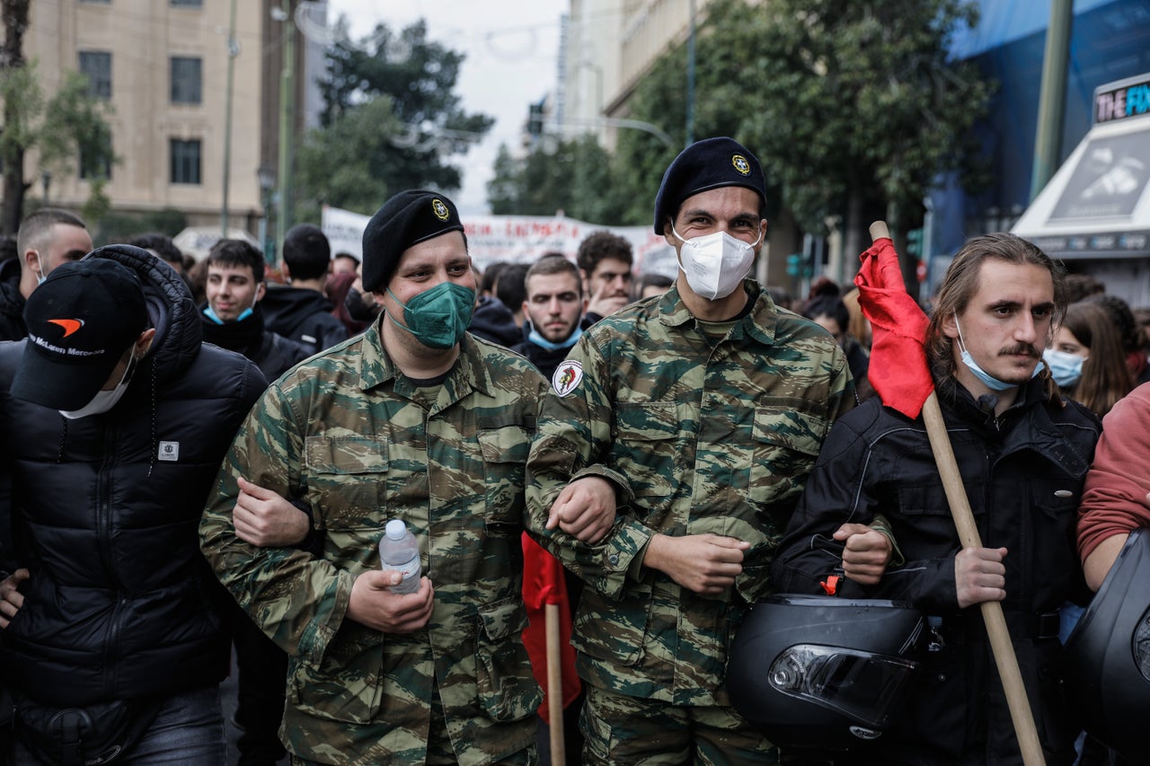 Πορεία για την 48η επέτειο για την εξέγερση του Πολυτεχνείου, Τετάρτη 17 Νοεμβρίου 2021.