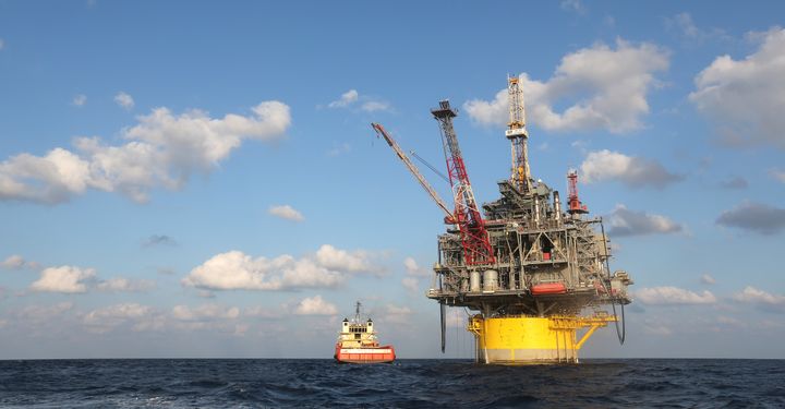 A Shell drilling and production platform is pictured in the Gulf of Mexico, some 200 miles southwest of Houston.