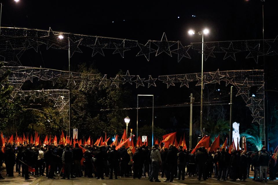 Πορεία για την 48η επέτειο για την εξέγερση του Πολυτεχνείου, Τετάρτη 17 Νοεμβρίου 2021. (ΒΑΣΙΛΗΣ ΡΕΜΠΑΠΗΣ...