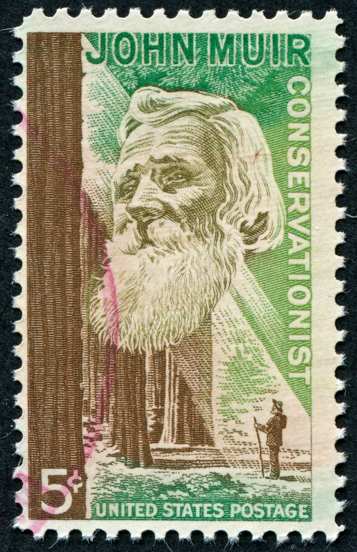 Muir seen on a postage stamp.