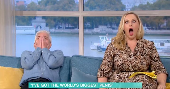 Phillip Schofield and Josie Gibson saw the world's biggest penis
