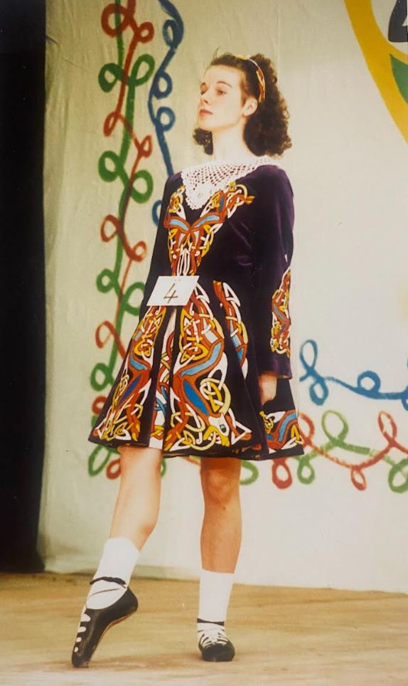 The author at the Irish Dance World Championships in Limerick, Ireland, in 1992.