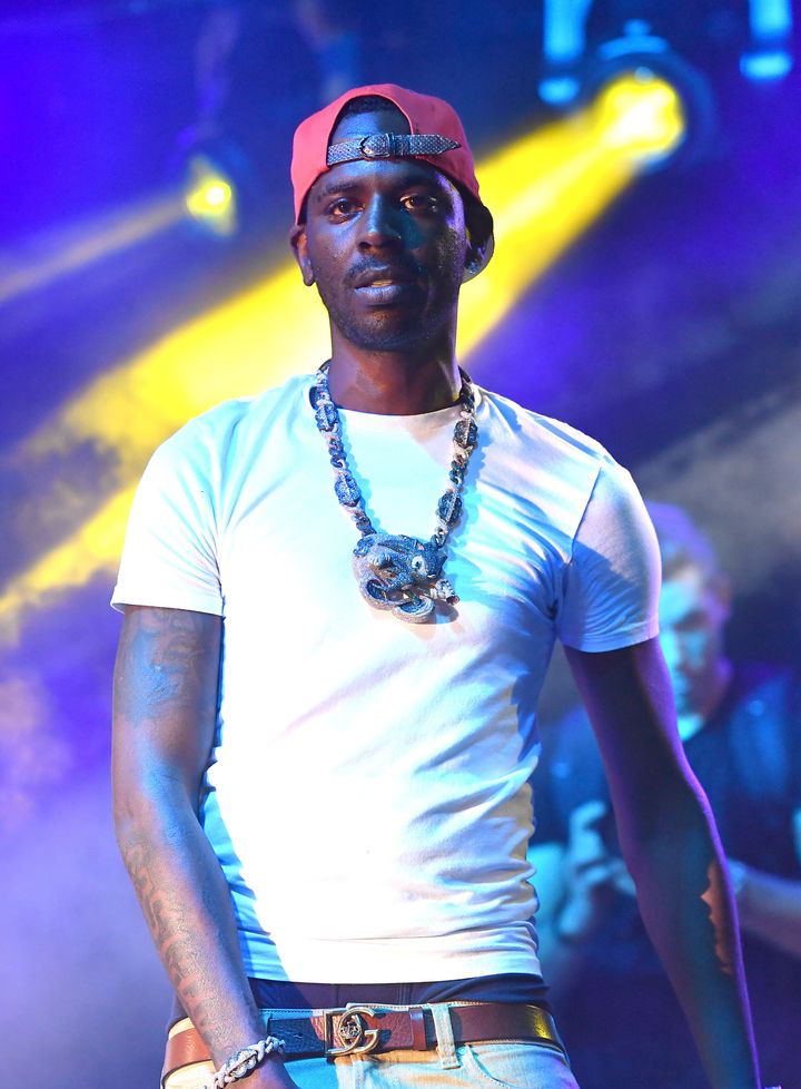 Rapper Young Dolph performs on stage during the Parking Lot Concert series at Gateway Center Arena on Aug. 23, 2020 in College Park, Georgia.