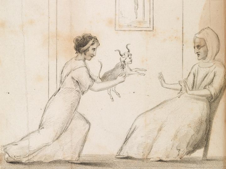 "Vaccinae vindicia" ή Υπεράσπιση του Εμβολιασμού", ένα έργο του 1806 από τον Άγγλο γιατρό Robert John Thornton, πάνω στις θεωρίες του Benjamin Moseley, ενός κριτικού εμβολιασμού που πρότεινε ότι τα εμβόλια για την ευλογιά μπορεί να οδηγήσουν τις γυναίκες να κάνουν σεξ με ταύρους και να γεννήσουν υβρίδια παιδιών και μόσχων