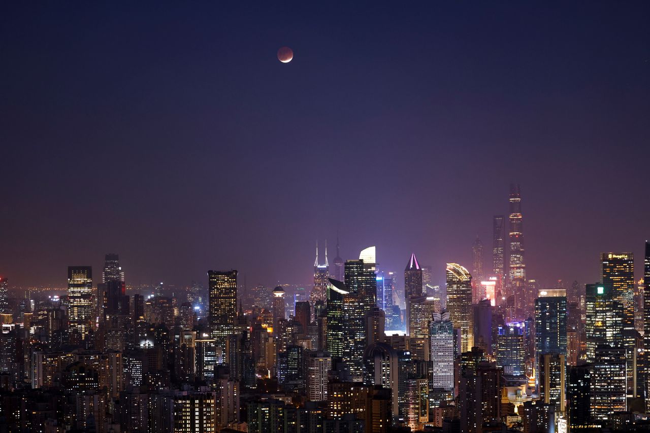 Έκλειψη Σελήνης από την Σανγκάη