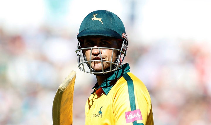 Cricket - England - T20 Blast Finals Day - Edgbaston, Birmingham, Britain - September 21, 2019 Notts Outlaws' Alex Hales looks walks after losing his wicket Action Images/Craig Brough