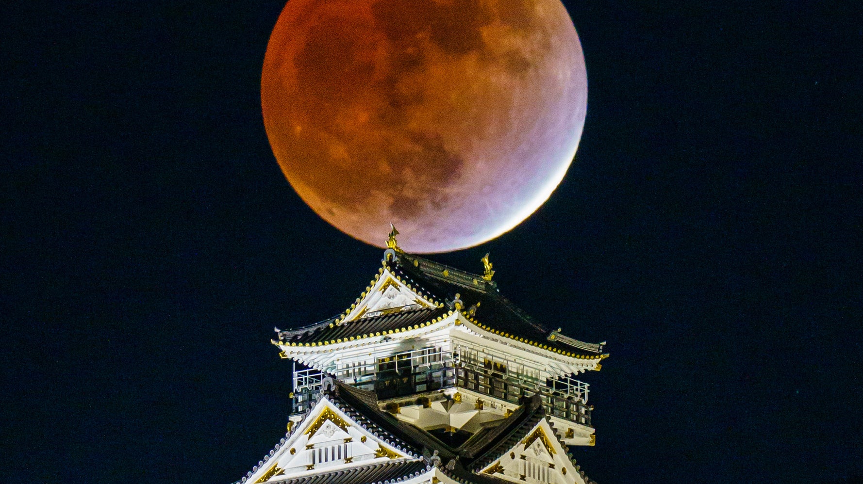 岐阜城と月食のコラボが息をのむほど美しい 反響続出の写真 どうやって撮影した ハフポスト News