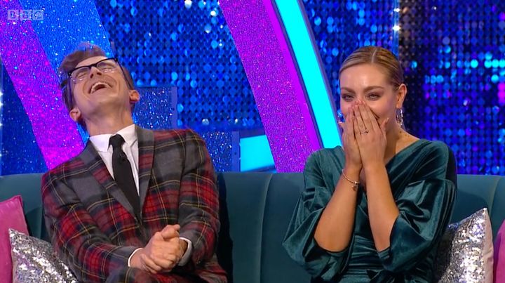 Tom and Amy were left howling at Rylan's comment