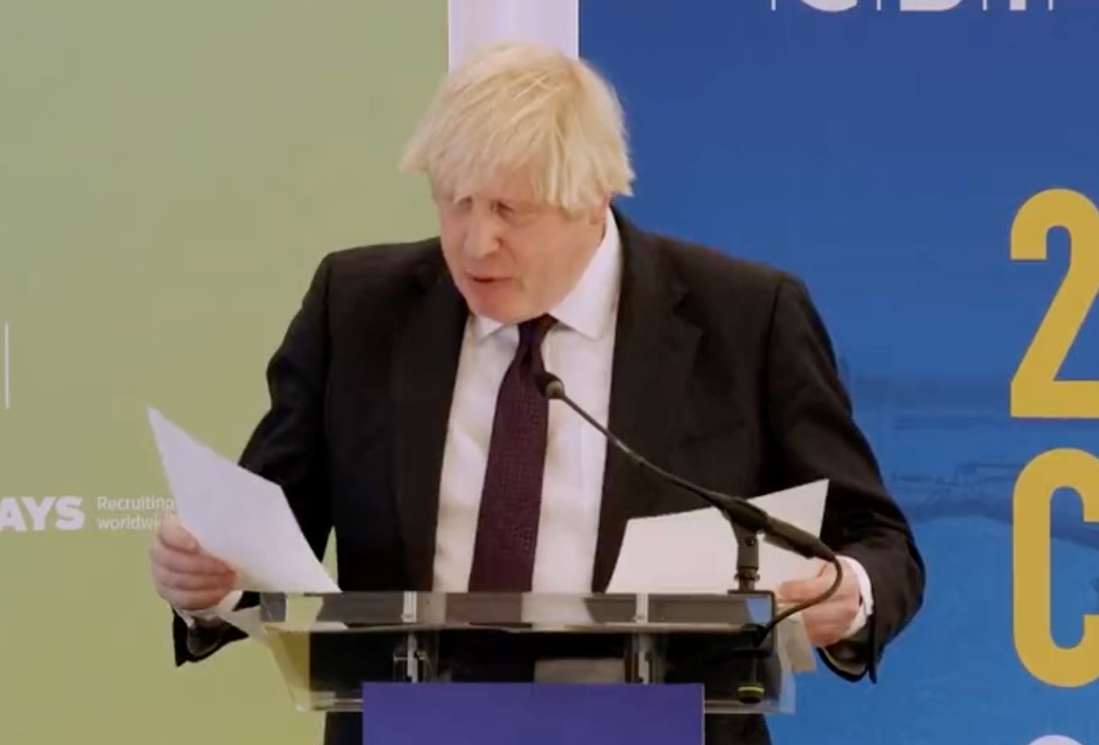 Boris Johnson Gets Lost During His Own Speech To Business Leaders ...