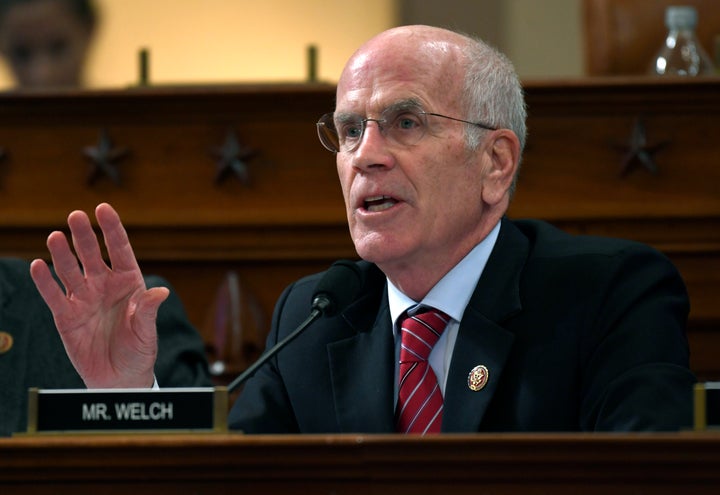 Rep. Peter Welch questions former U.S. Ambassador to Ukraine Marie Yovanovitch before the House Intelligence Committee on Capitol Hill in Washington, on Nov. 15, 2019.