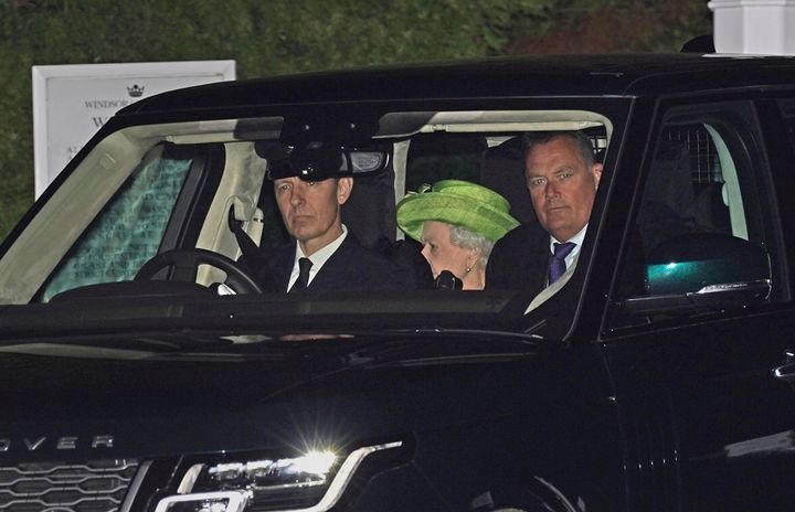 Britain's Queen Elizabeth II leaves Windsor Great Park in Berkshire, England, on Sunday, Nov. 21.