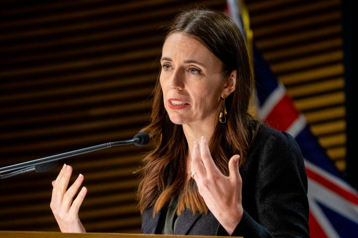 New Zealand Prime Minister Jacinda Ardern holds Nov. 22 press conference at Parliament in Wellington to revise COVID-19 restrictions.