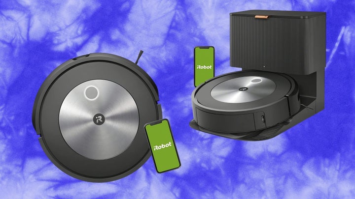 Left to right: iRobot's Roomba J7 Wi-Fi connected robot vacuum and Roomba J7+ self-emptying robot vacuum from Amazon.