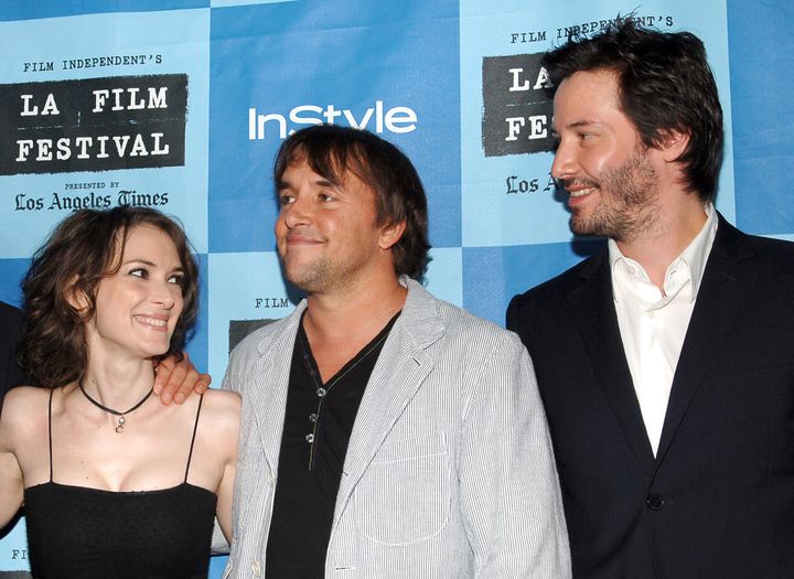 Winona Ryder, Richard Linklater y Keanu Reeves en 2006.