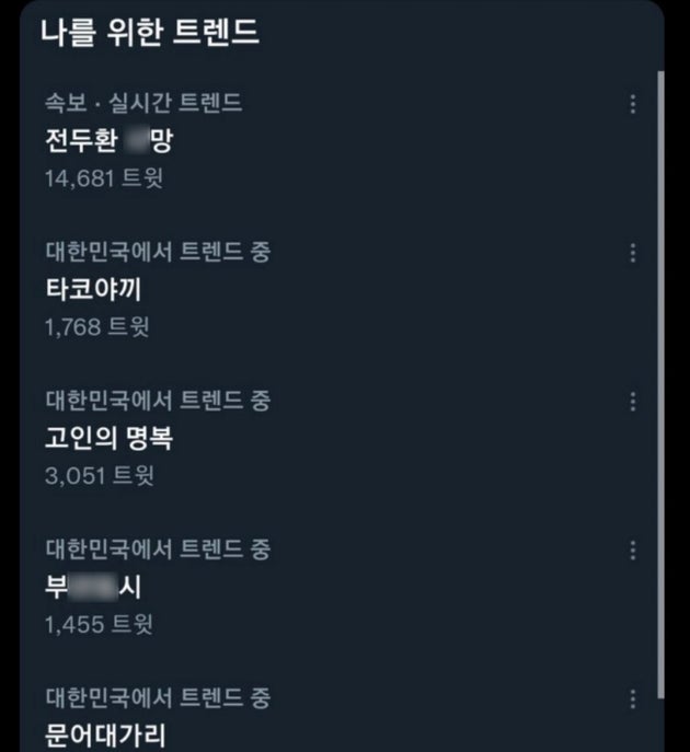 전두환 씨가 숨진 날