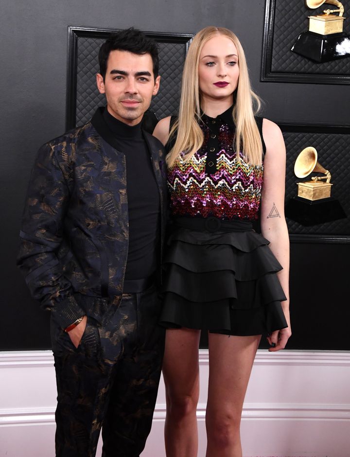 Joe and Sophie at the Grammys earlier this year