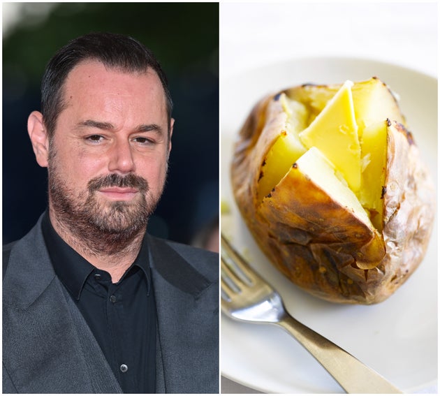 (L-R) Danny Dyer and a jacket potato 