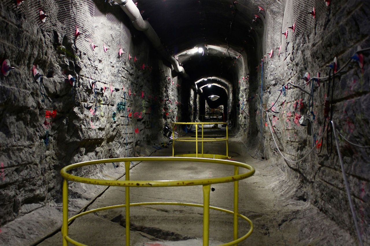 The world's first underground repository for highly radioactive nuclear waste at the Olkiluoto nuclear power plant on the island of Eurajoki, western Finland, is shown amid its construction on April 28, 2016. 