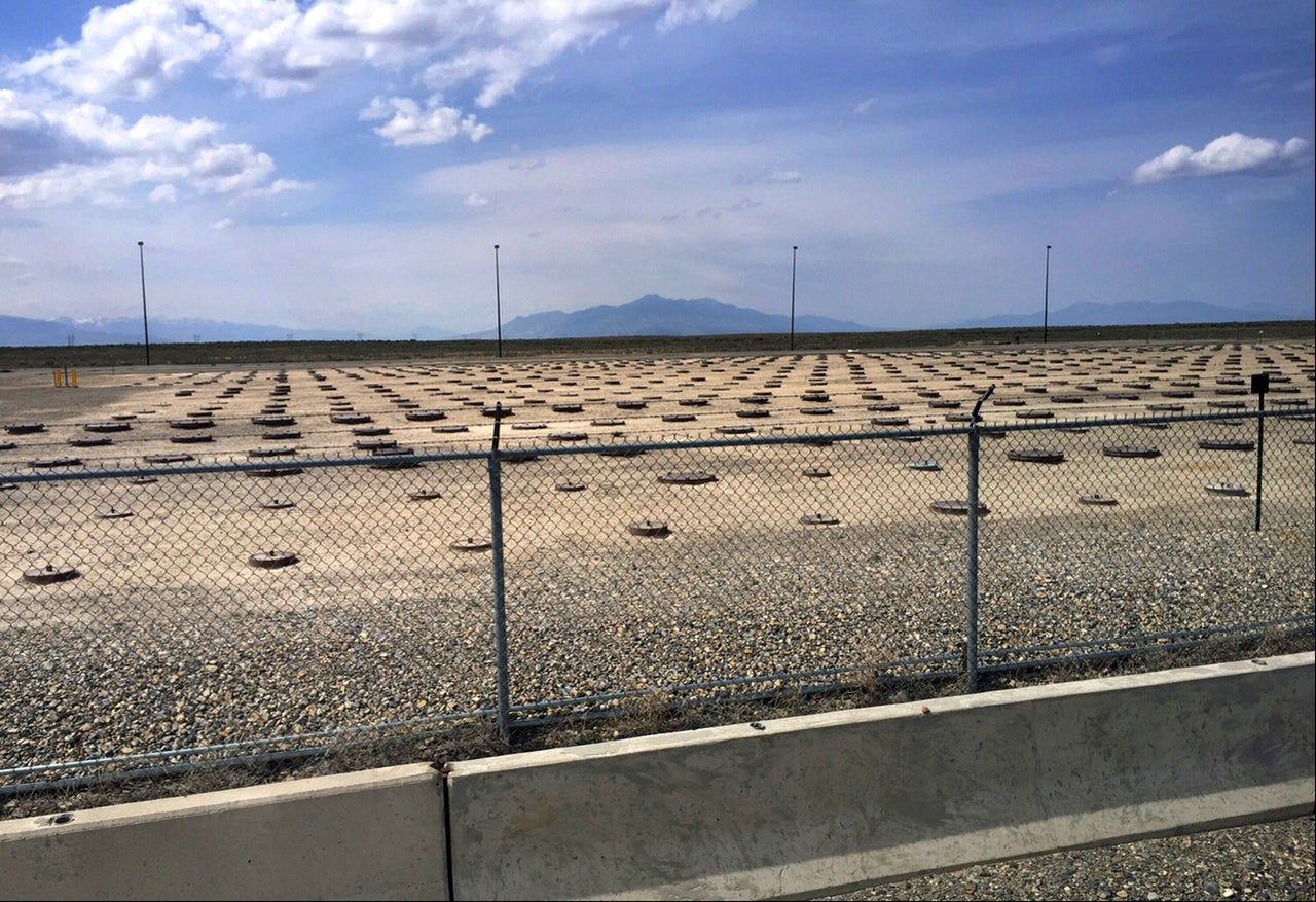 A nuclear waste storage site at the Idaho National Laboratory near Idaho Falls, Idaho.