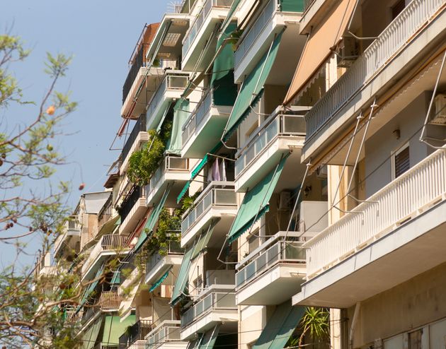 Athens, Greece - Apartment Building Or Block Of Flats Or