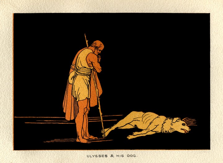 Ulises y su perro.