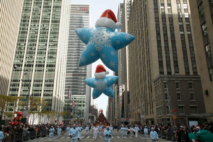 Macy's 95th Thanksgiving Day Parade winds through Manhattan on Thursday. The 163-year-old retailer is auctioning off NFTs of its parade balloons for charity.