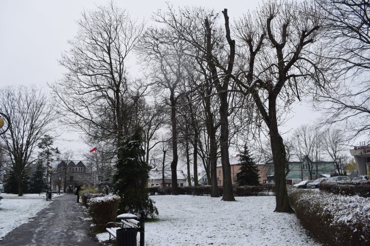 Nieve en la localidad polaca de Sokolka, desde donde algunos vecinos y activistas ayudan a los migrantes.