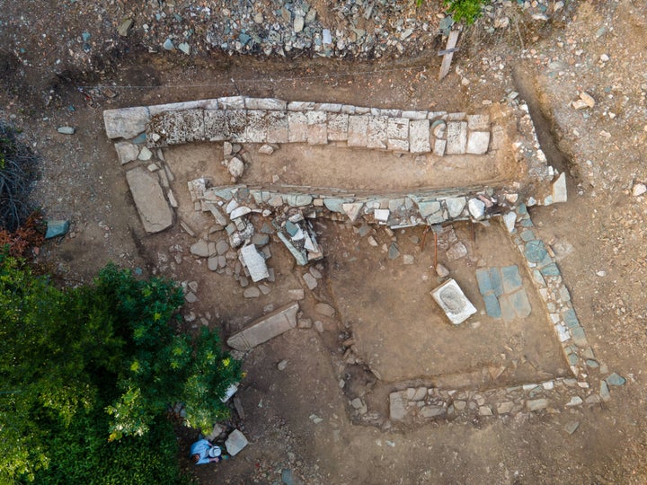 Αγιόκπαμπος, άποψη του αρχαίου κτιρίου