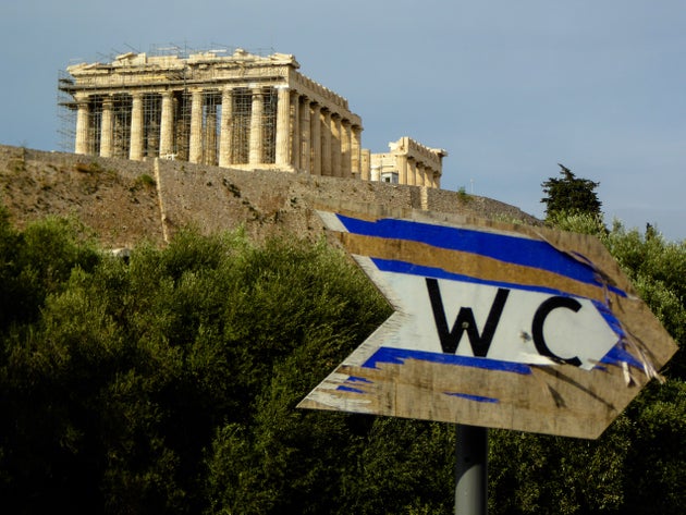 2021 - Ταμπέλα κοντά στην Ακρόπολη